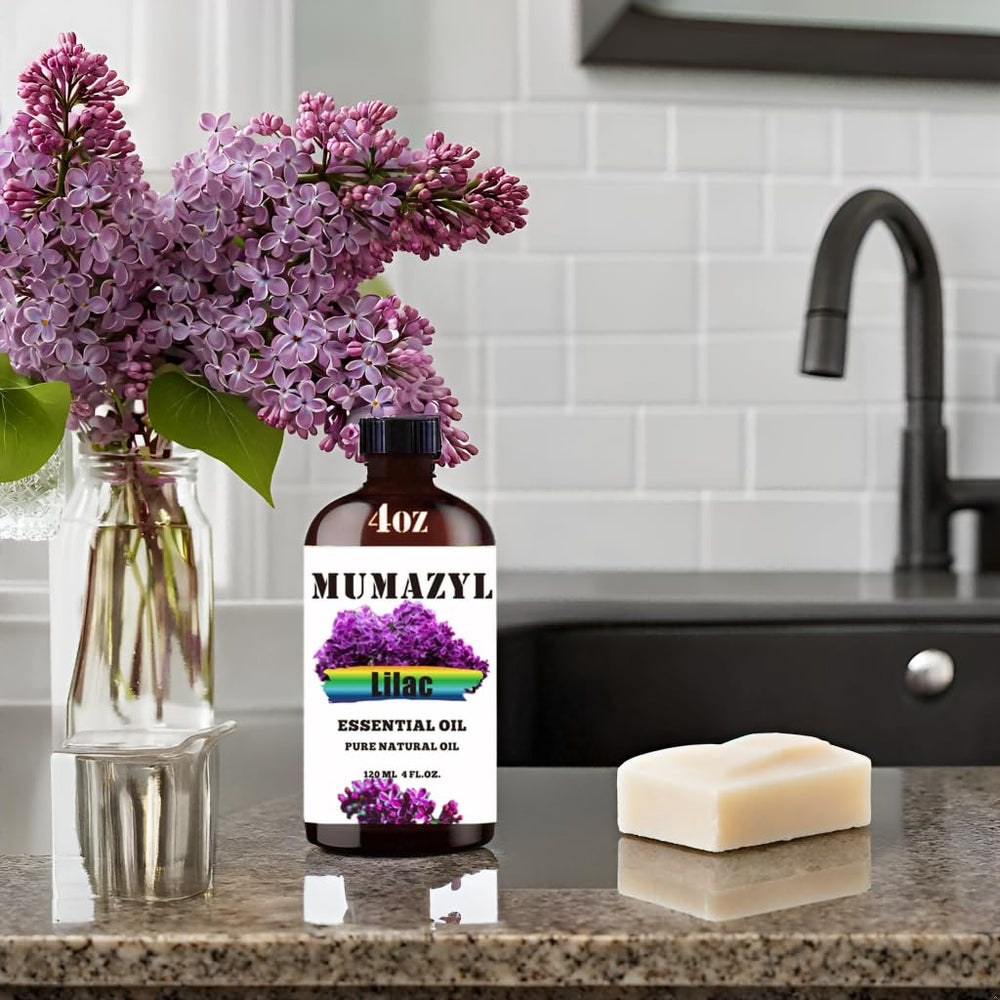 Amber glass bottle protects Lilac oil potency.
