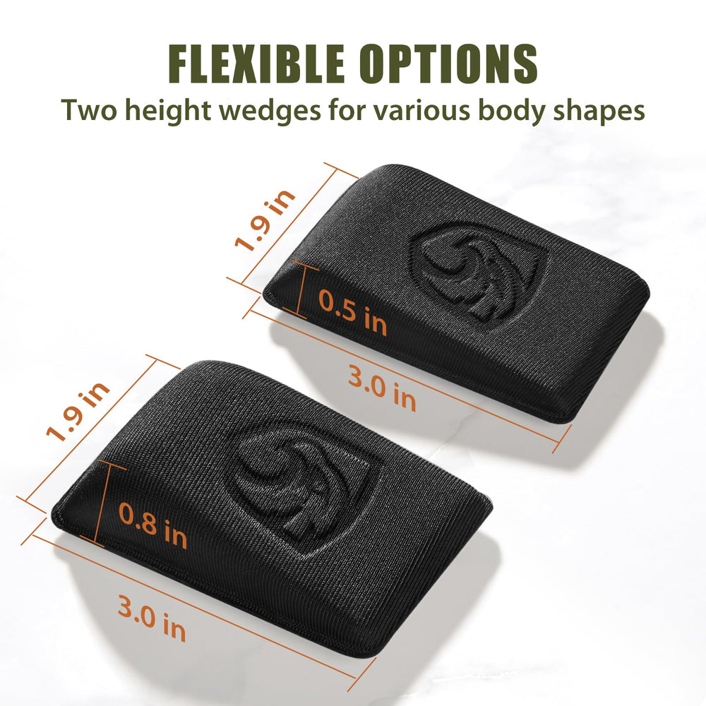 Munalo versatile kit includes two wedges and extra Velcro for flexible carrying.