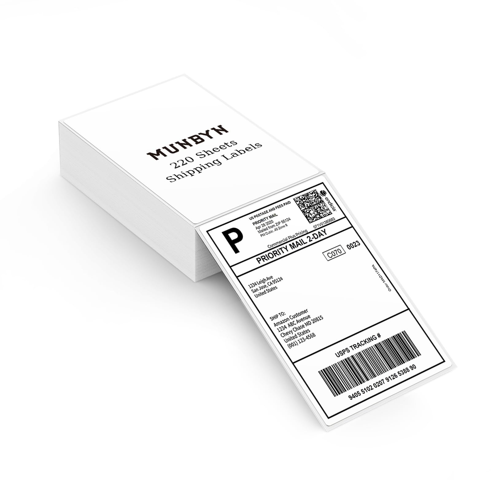 Munbyn 4x6 thermal labels for clear barcodes and reliable shipping.