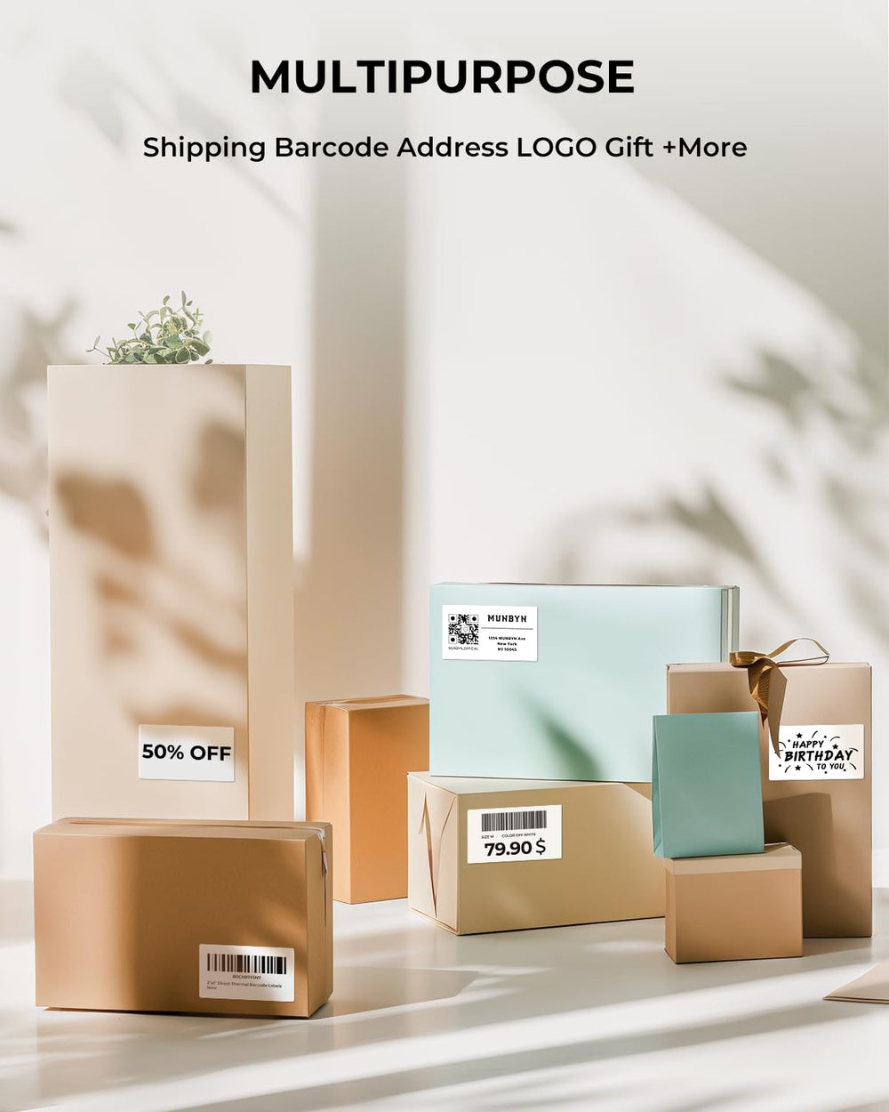 Munbyn BPA/BPS-free labels for eco-conscious business use.