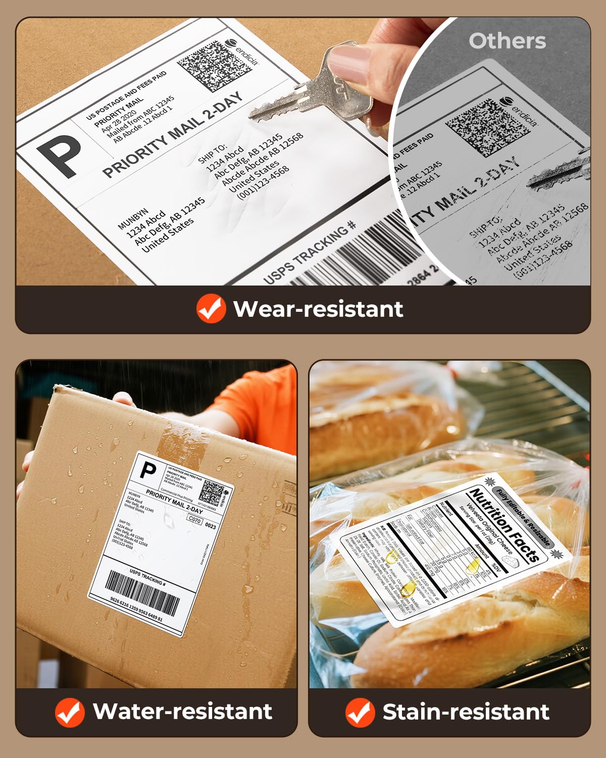Munbyn BPA-free paper labels provide safe, compliant shipping.