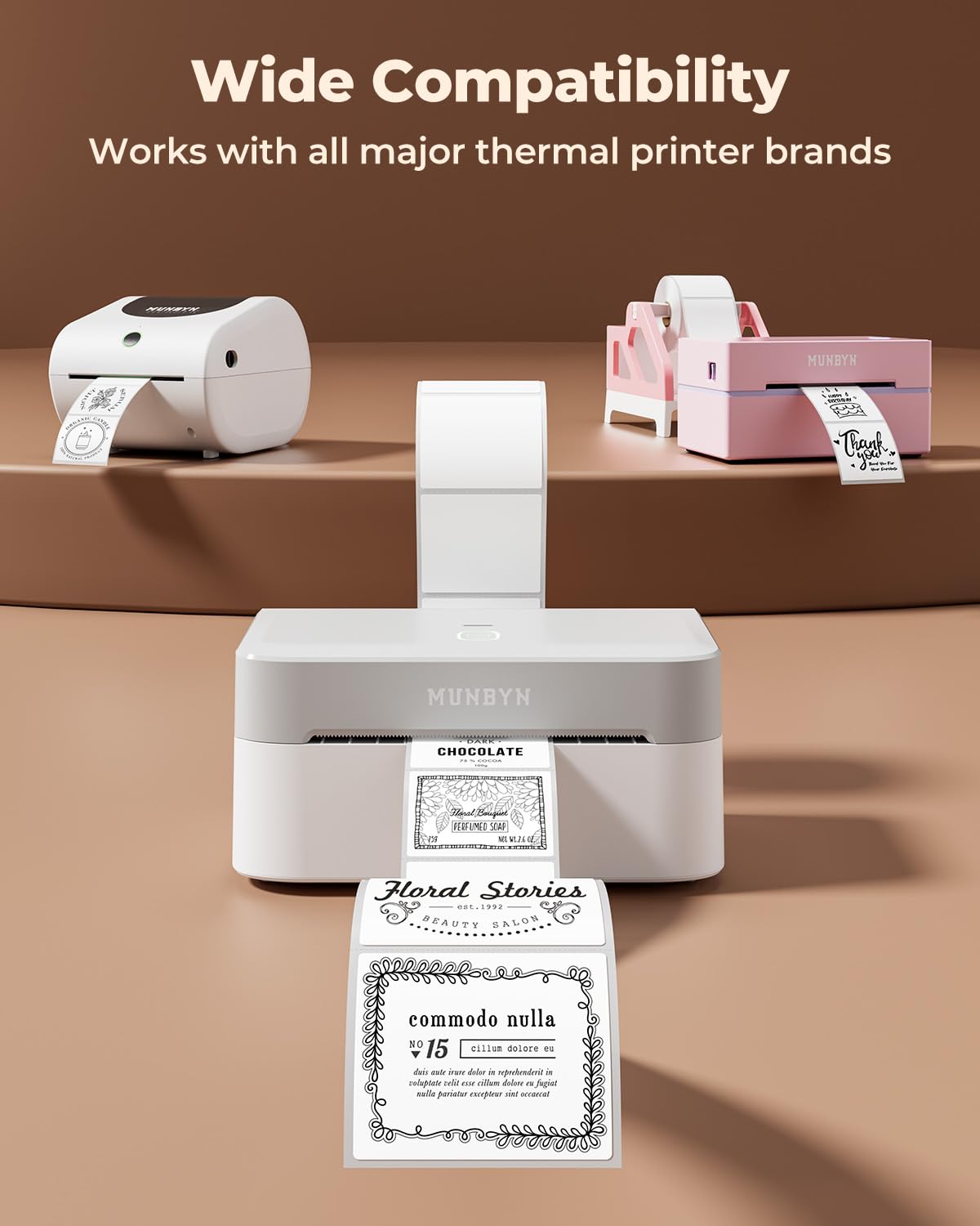 MUNBYN BPA-free thermal labels for safe labeling