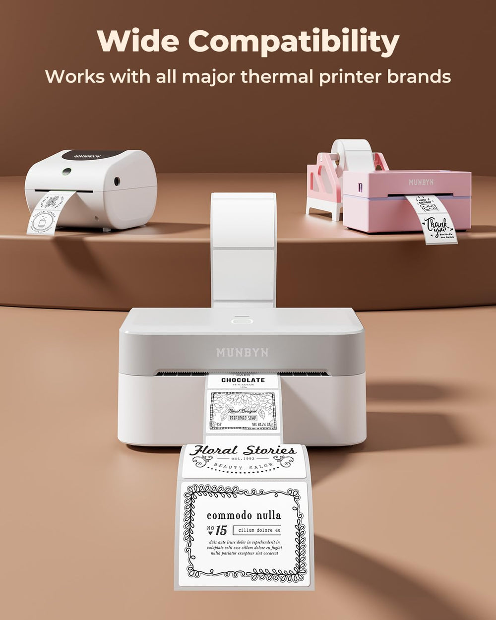 MUNBYN BPA-free thermal labels for safe labeling
