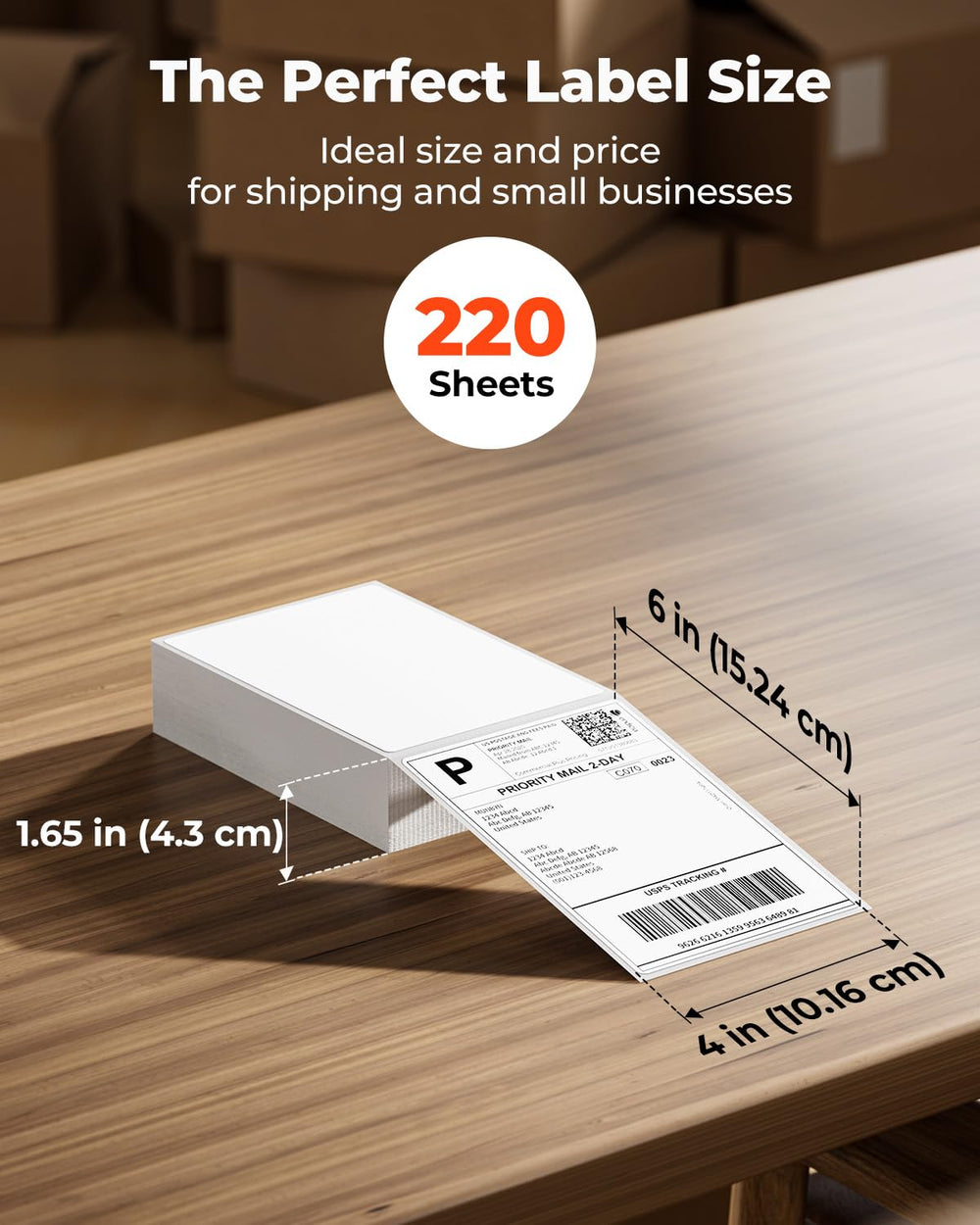 Munbyn bulk ship label stack for quick, secure fulfillment.