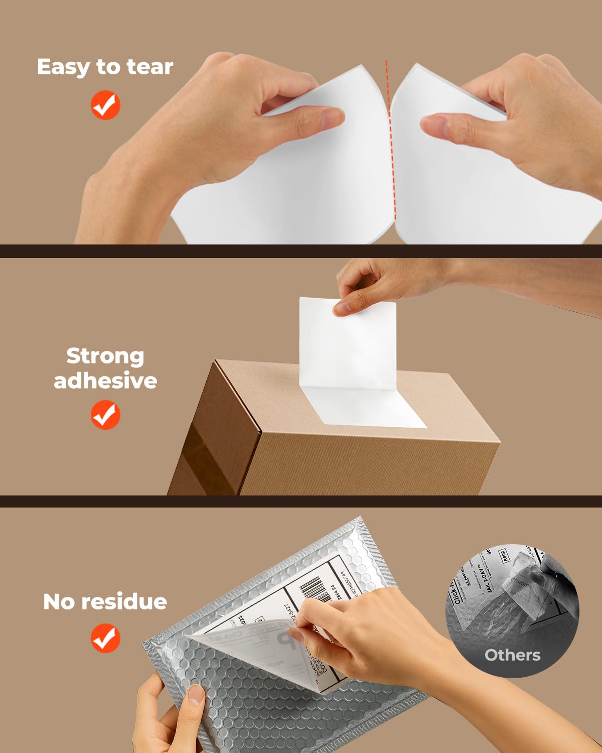 Munbyn kraft carton packaging labels present sturdy, eco-friendly packaging.