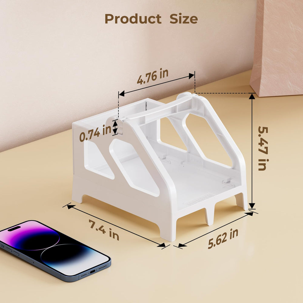 MUNBYN label holder in white finish that complements office decor