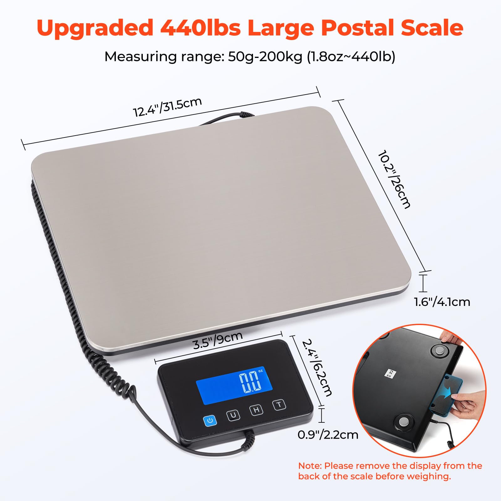 MUNBYN hold-function illustrates weight lock for easy recording.