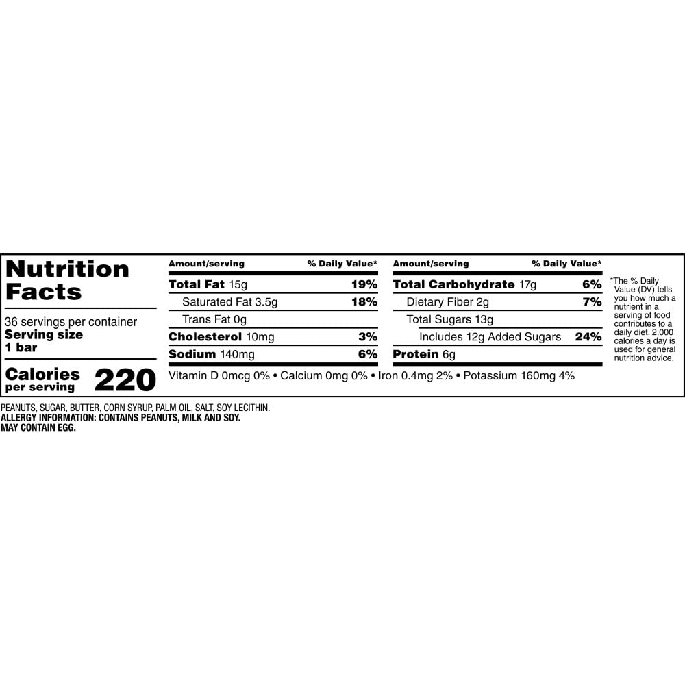 MUNCH Peanut Bar bulk box of 36 bars for easy sharing.