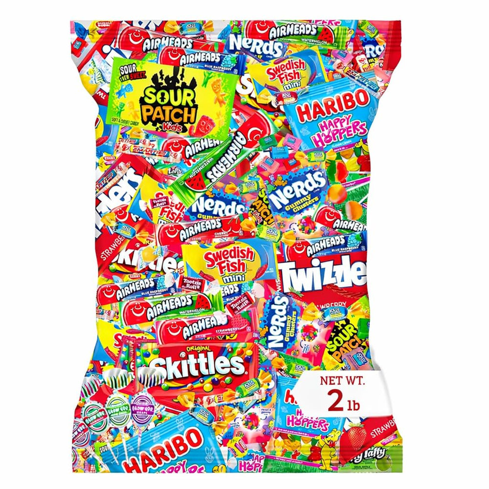 Munchbox bulk candy variety pack 2-lb with individually wrapped treats for party favors and pinata fillers