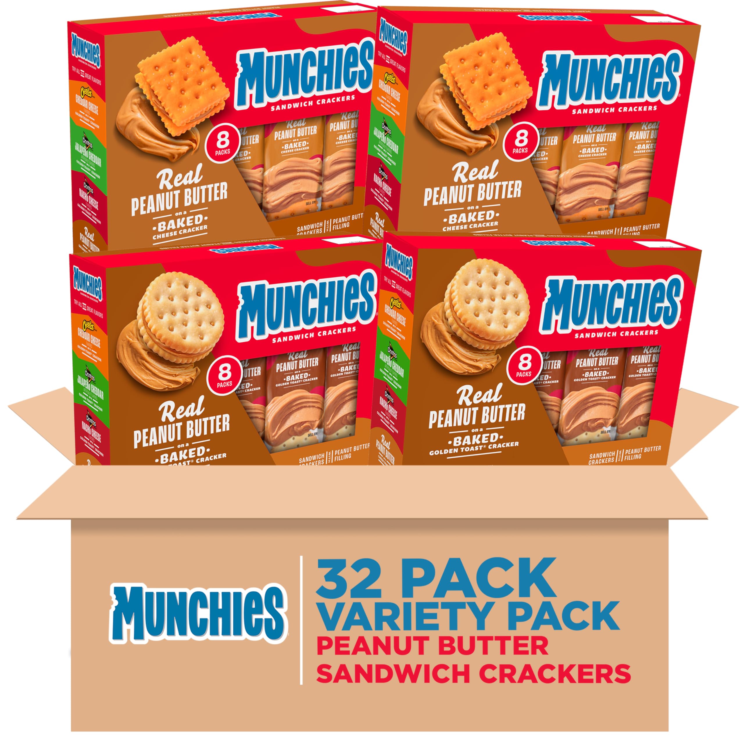 Munchies variety-pack front view for easy grab-and-go snacking