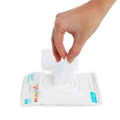 Munchkin Arm and Hammer Pacifier Wipes cleaning bottles and nipples safely.