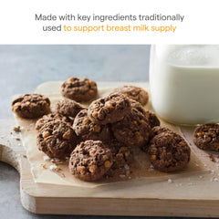 Munchkin Milkmakers bites bag open closeup showing bite-sized treats for quick snacking