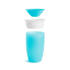 Munchkin Miracle 360 Cup two-pack in blue and purple for sharing.
