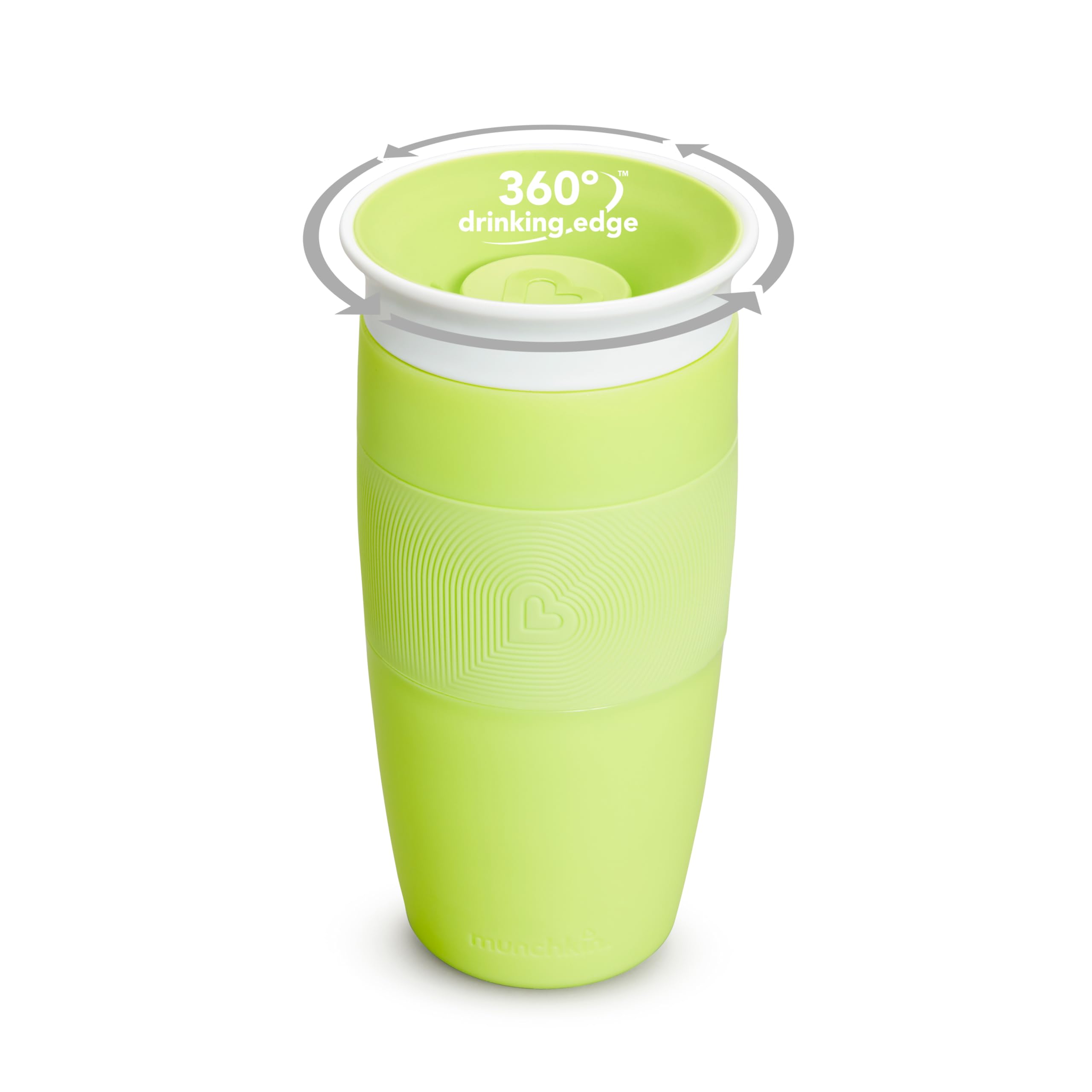 Munchkin Miracle 360 cup 360-edge design enabling drinking from any side.