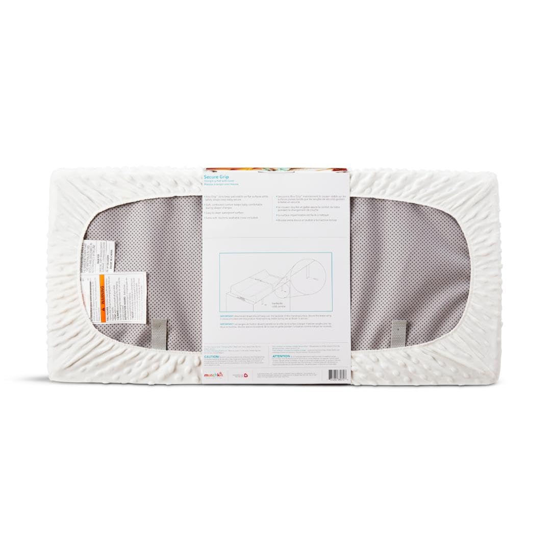 Munchkin Secure Grip machine-washable cover for effortless cleaning.