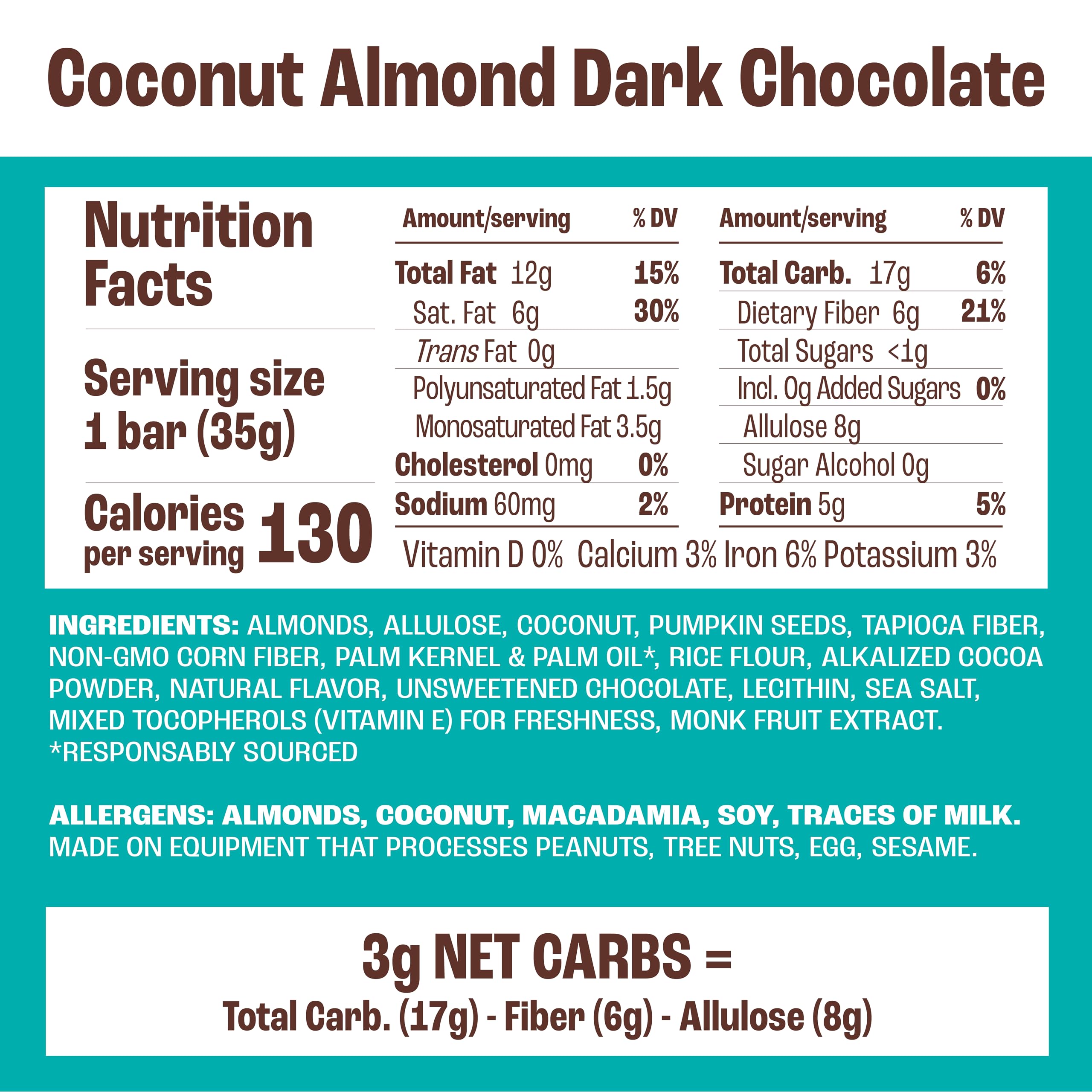 Munk Pack keto-friendly bar highlights 3g net carbs for mindful snacking