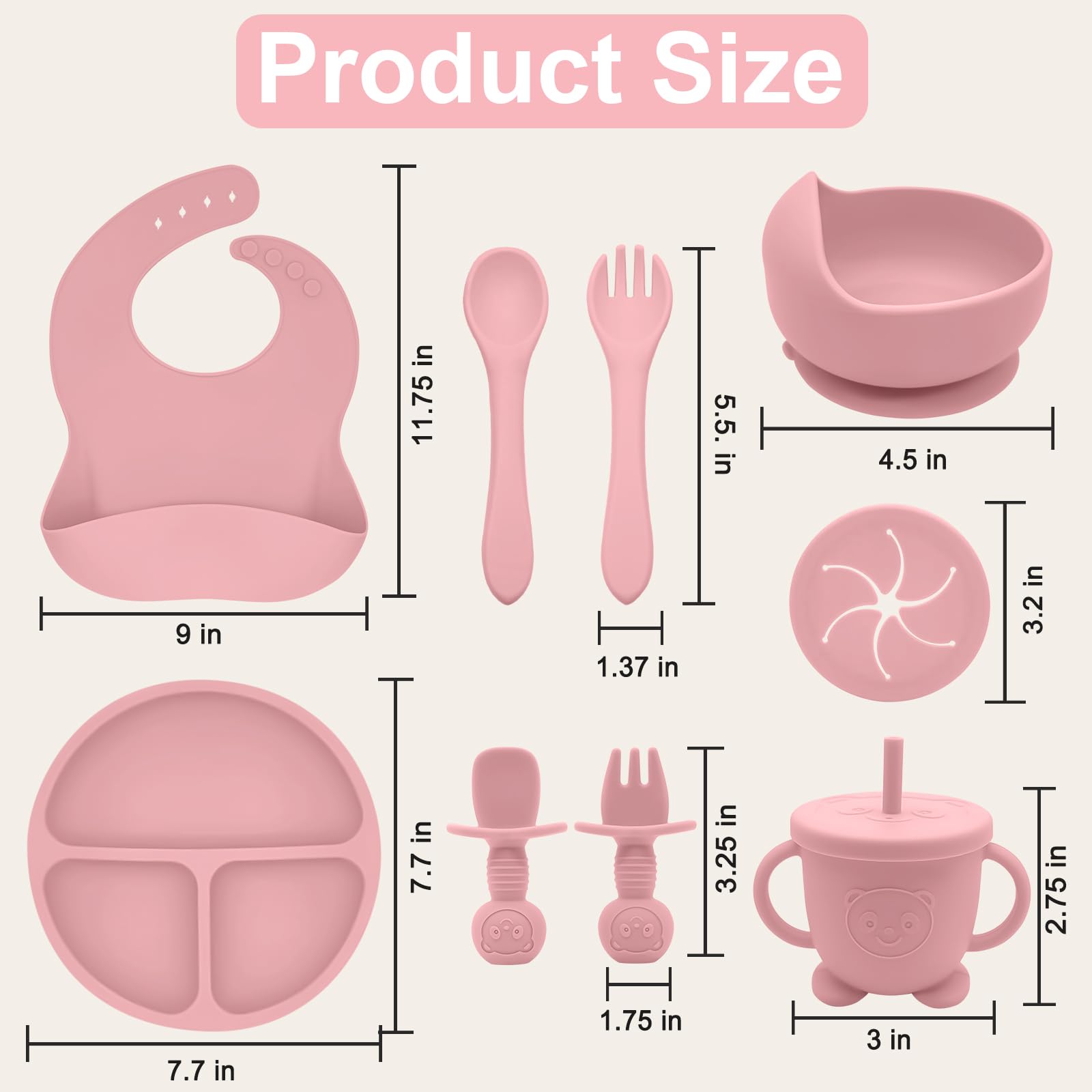 Munlinder pink baby feeding set gift pack—perfect for new parents