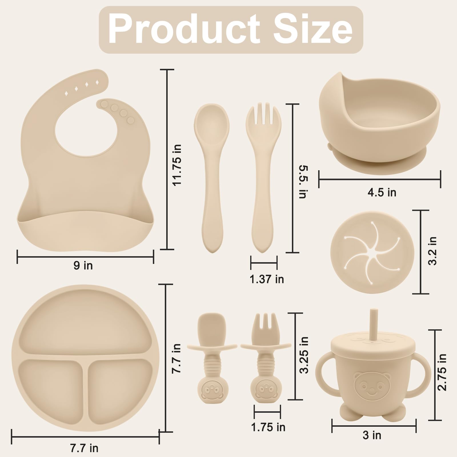 Munlinder baby spoon and fork set with ergonomic grips