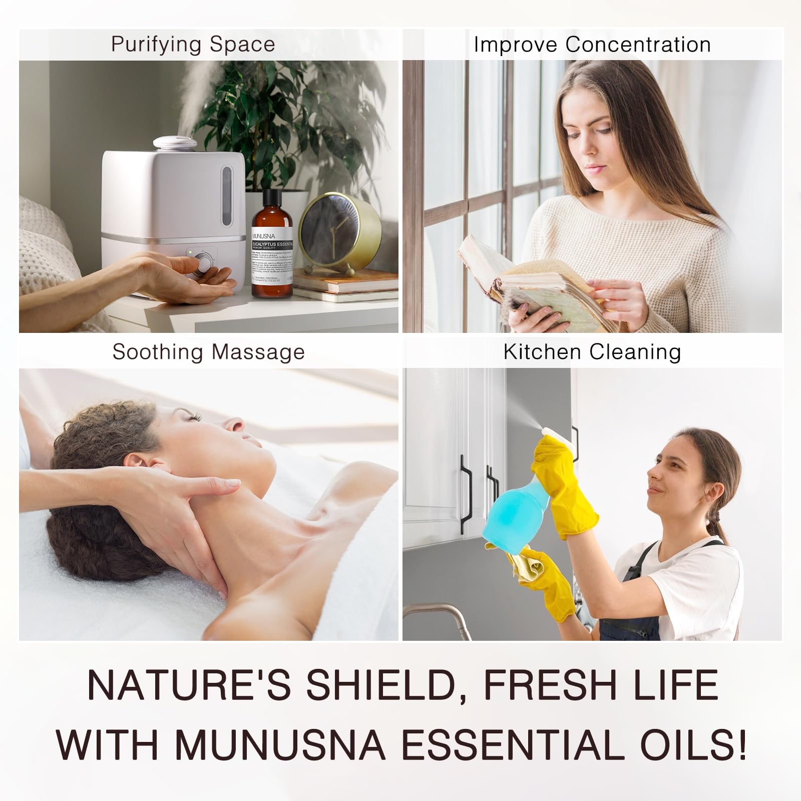 MUNUSNA Eucalyptus oil for candle making enhances DIY scents with woody notes.