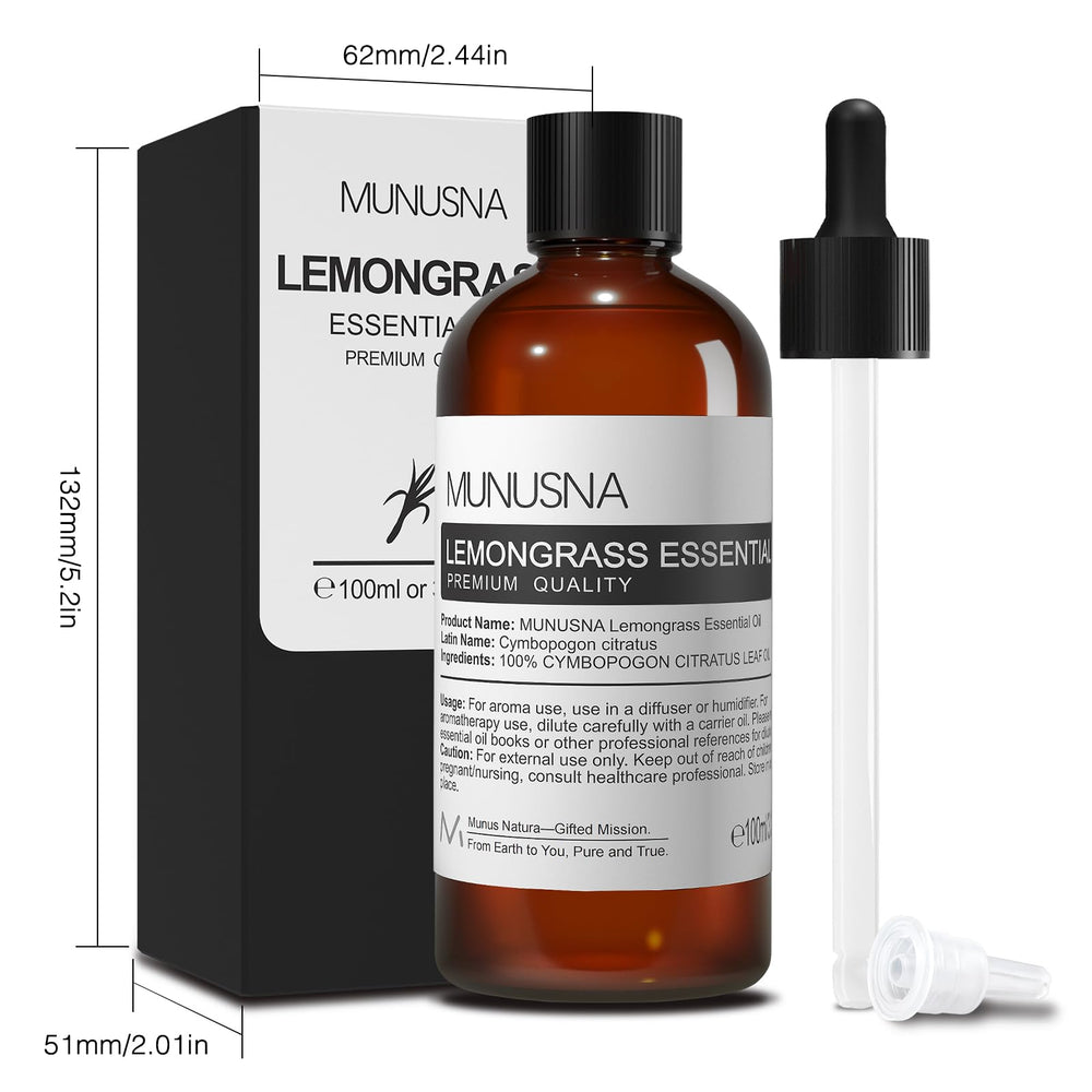 MUNUSNA Lemongrass Oil bath relaxation for a soothing soak.