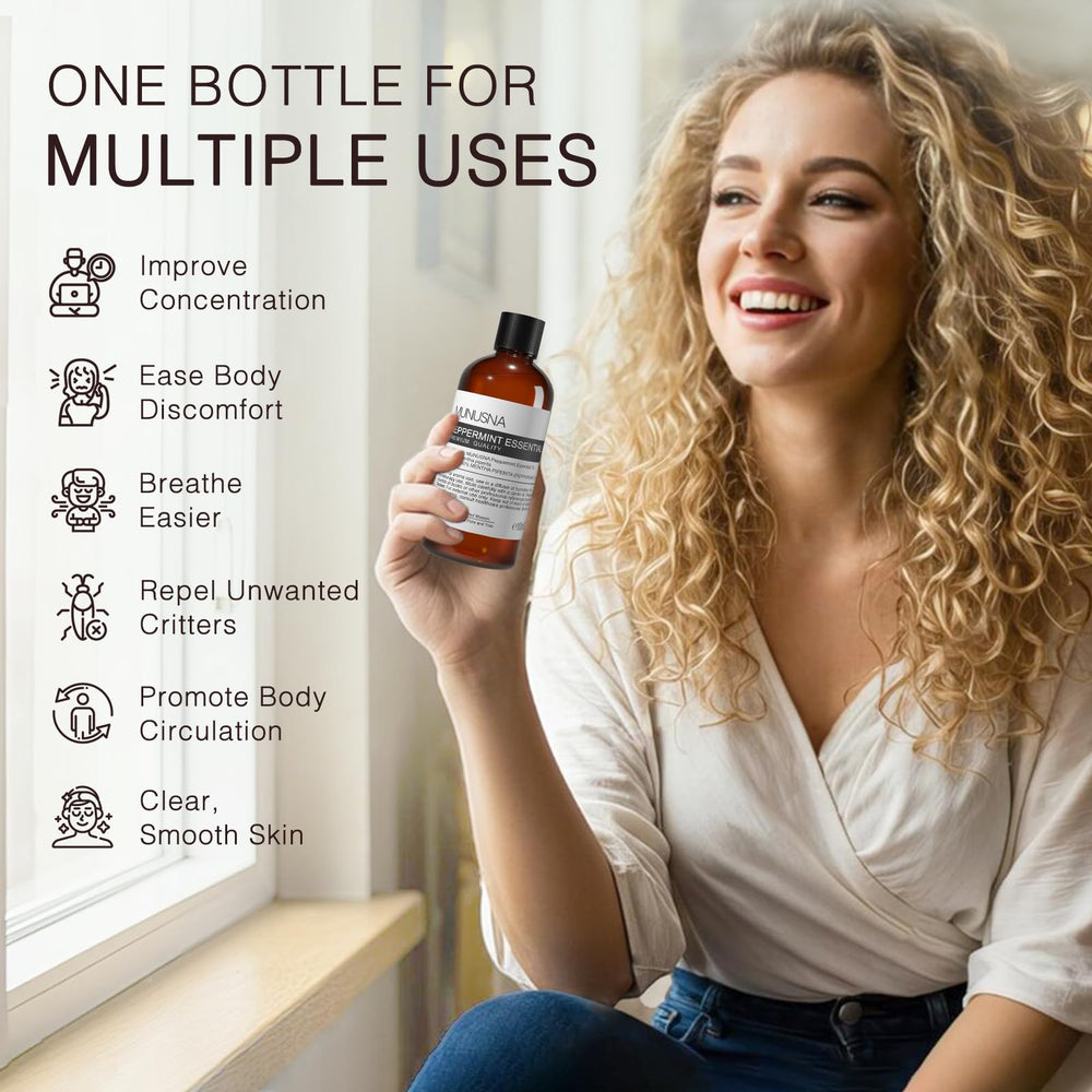 MUNUSNA peppermint oil for scalp and hair care