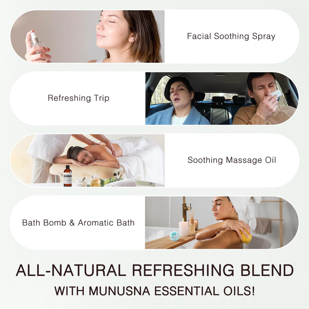MUNUSNA peppermint oil blended with lotion for skin refresh