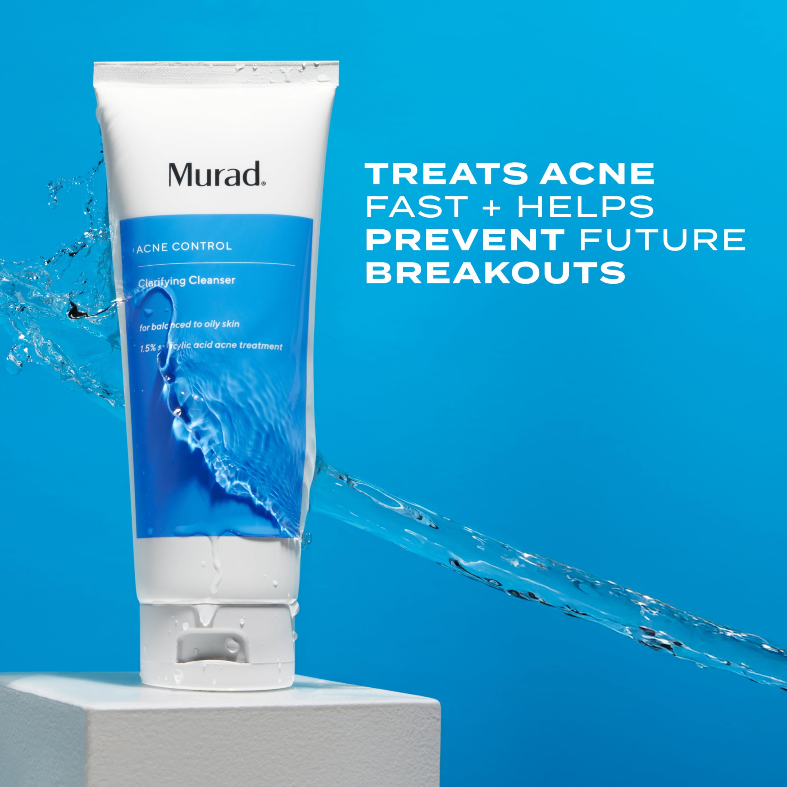 Murad Acne Control Clarifying Cleanser foamy lather on skin for deep cleansing