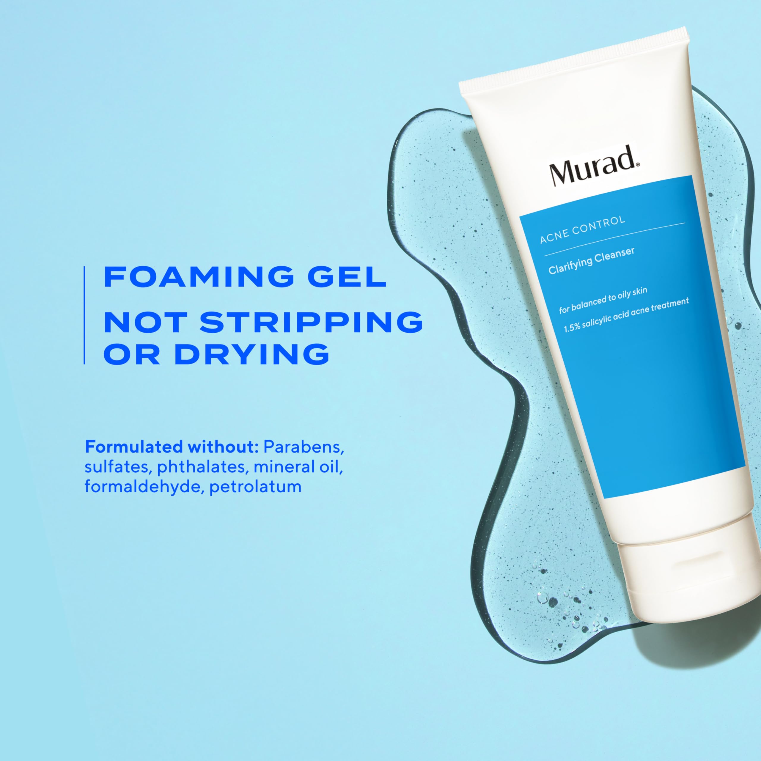 Murad Acne Control Clarifying Cleanser water rinse on the face