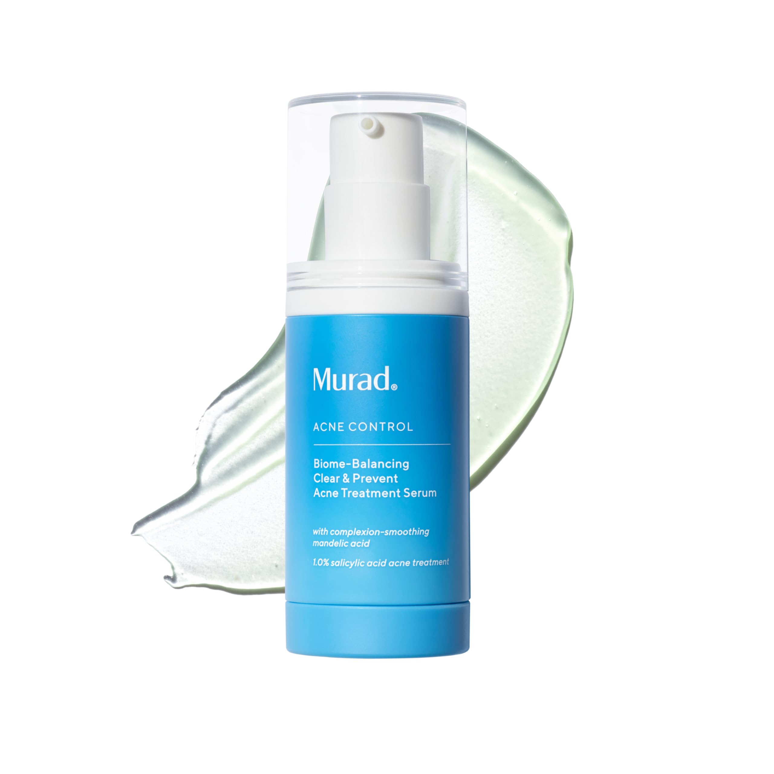 Murad Biome-Balancing Serum bottle with dropper for daily acne care.