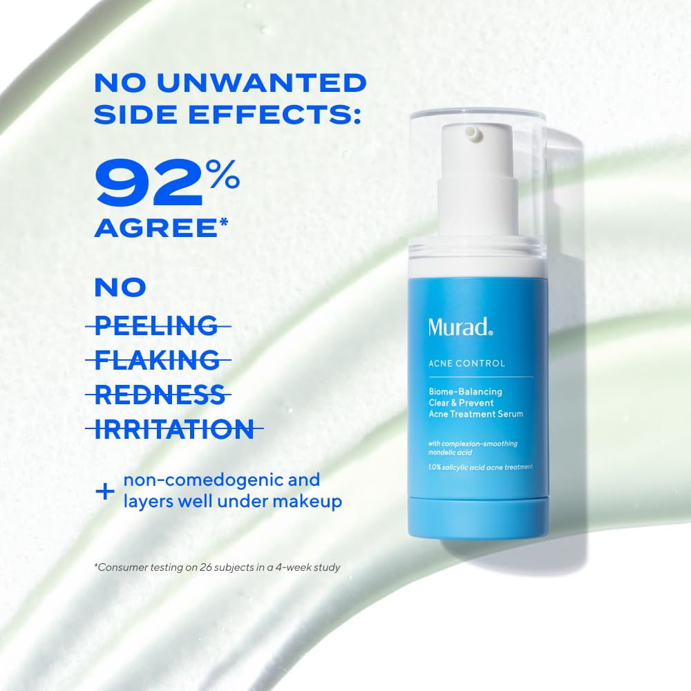 Murad Biome-Balancing Serum with mandelic and salicylic acids for smoother pores.