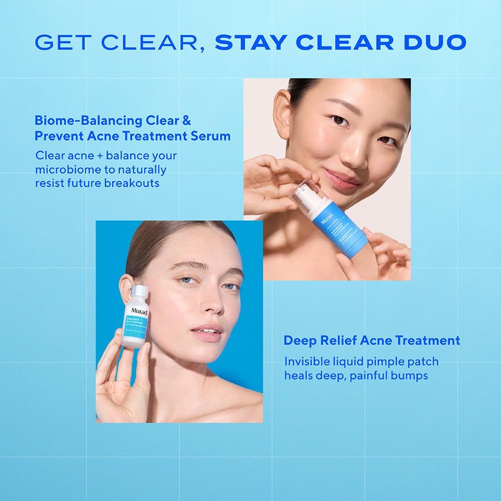 Murad Biome-Balancing Serum texture on skin shows balanced, calm appearance.
