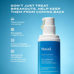 Murad Biome-Balancing Serum texture close-up reveals lightweight, non-greasy formula.