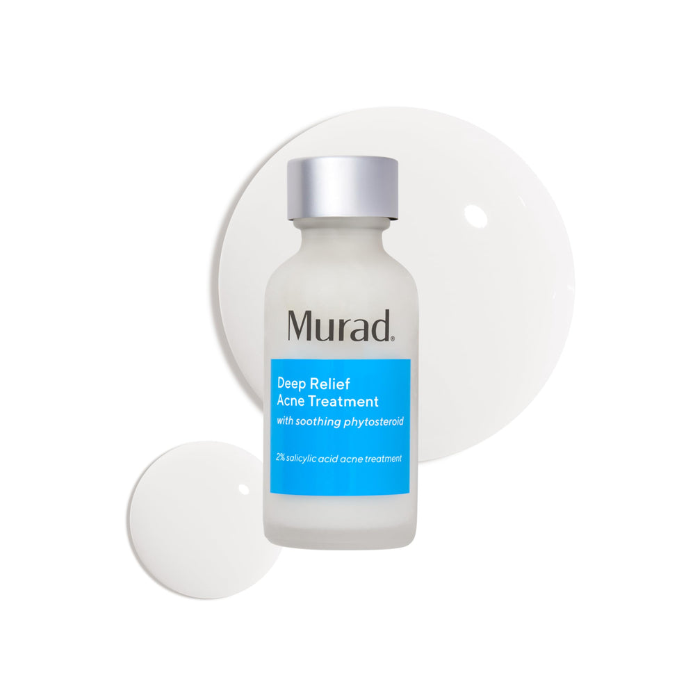 Murad Deep Relief bottle shown for targeted deep acne spot care