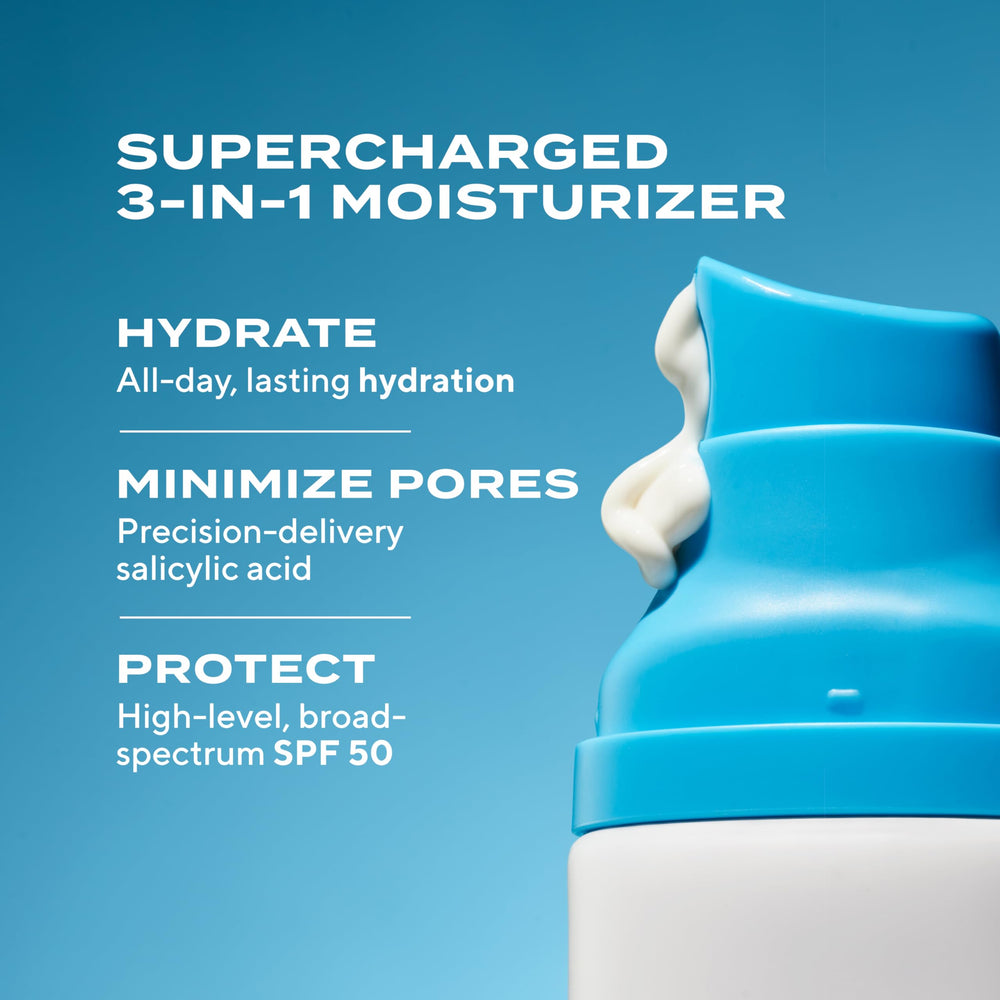 Murad SPF50 ultra-sheer sunscreen dispenser delivering daily sun protection with no white cast