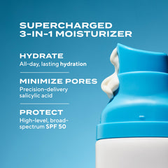 Murad SPF50 ultra-sheer sunscreen dispenser delivering daily sun protection with no white cast