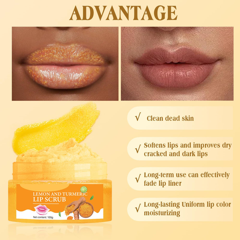 MUREND aloe vera and turmeric ingredients highlighted in scrub.
