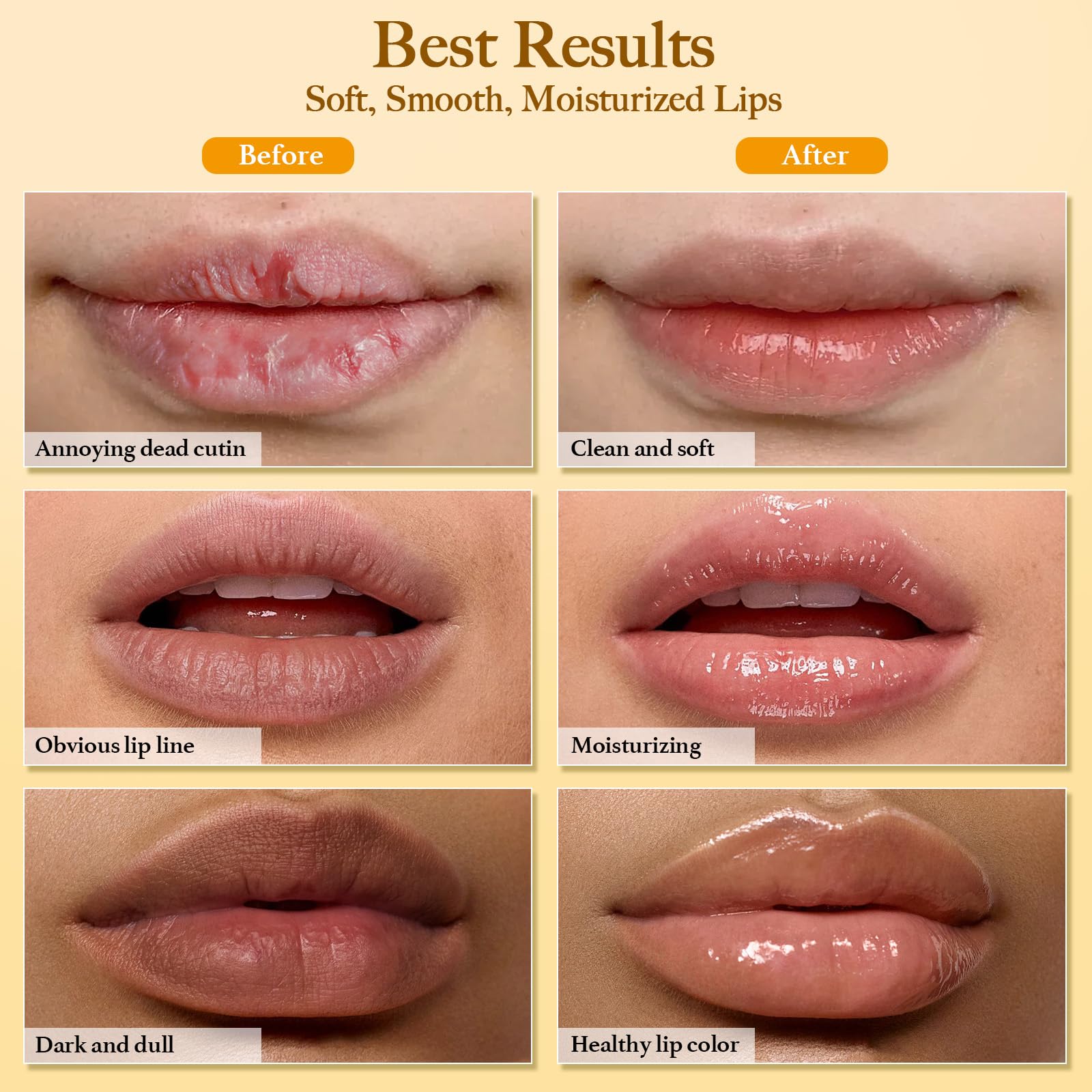 MUREND turmeric lip balm hydrating dry lips for a soft feel