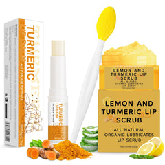 MUREND turmeric lemon lip scrub for exfoliation and prep for smoother lips