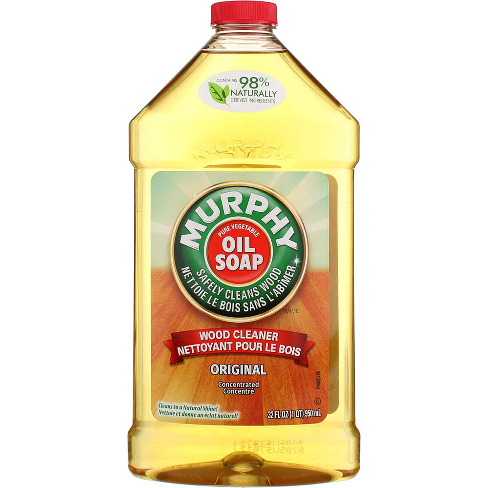 Murphy Original Oil Soap bottle front view in a two-pack, ready for use on wood