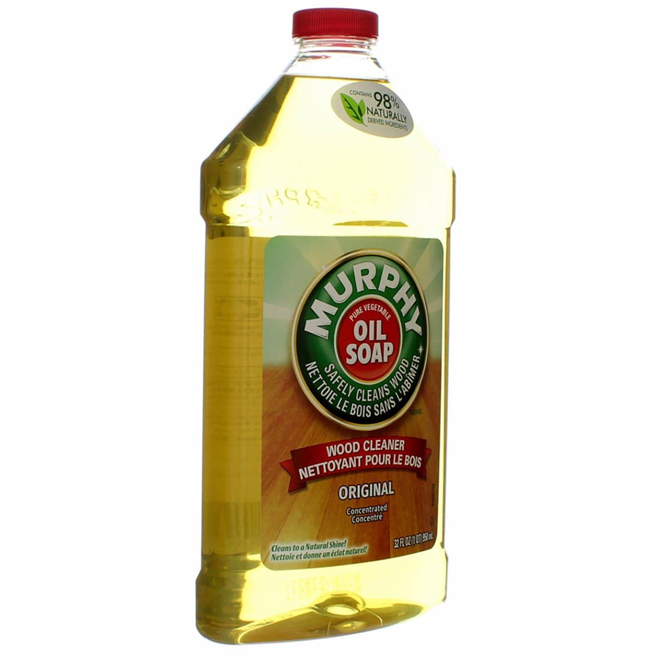 Wood floor gleaming after using Murphy Original Oil Soap