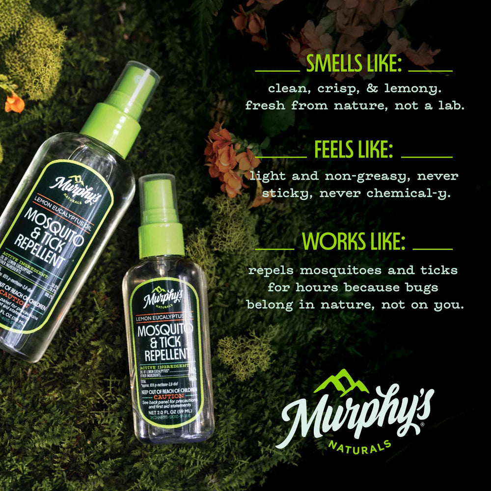 Murphy's Naturals application on skin before outdoor activity for bite protection.