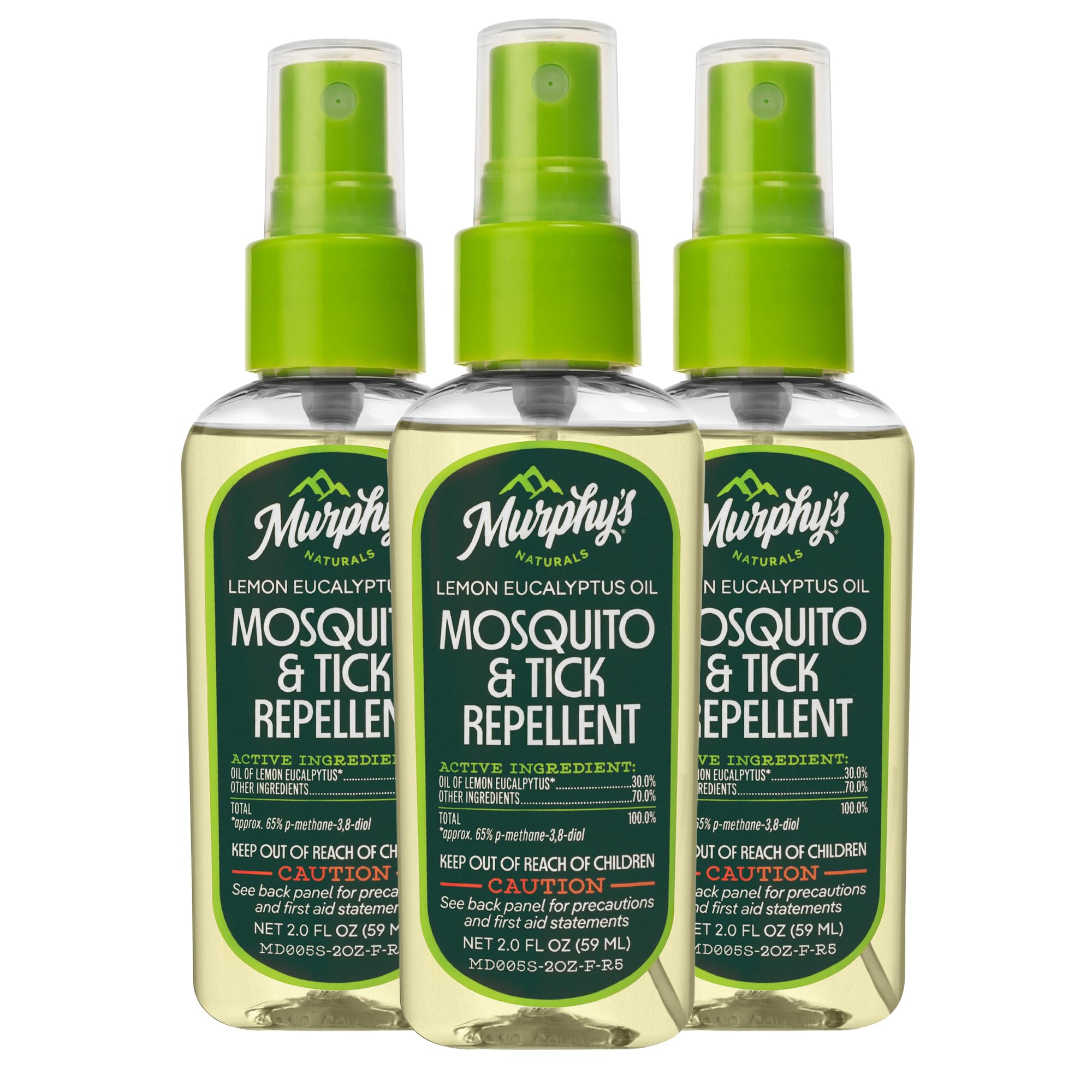Murphy's Naturals bug repellent spray bottle for skin and outdoor gear protection.