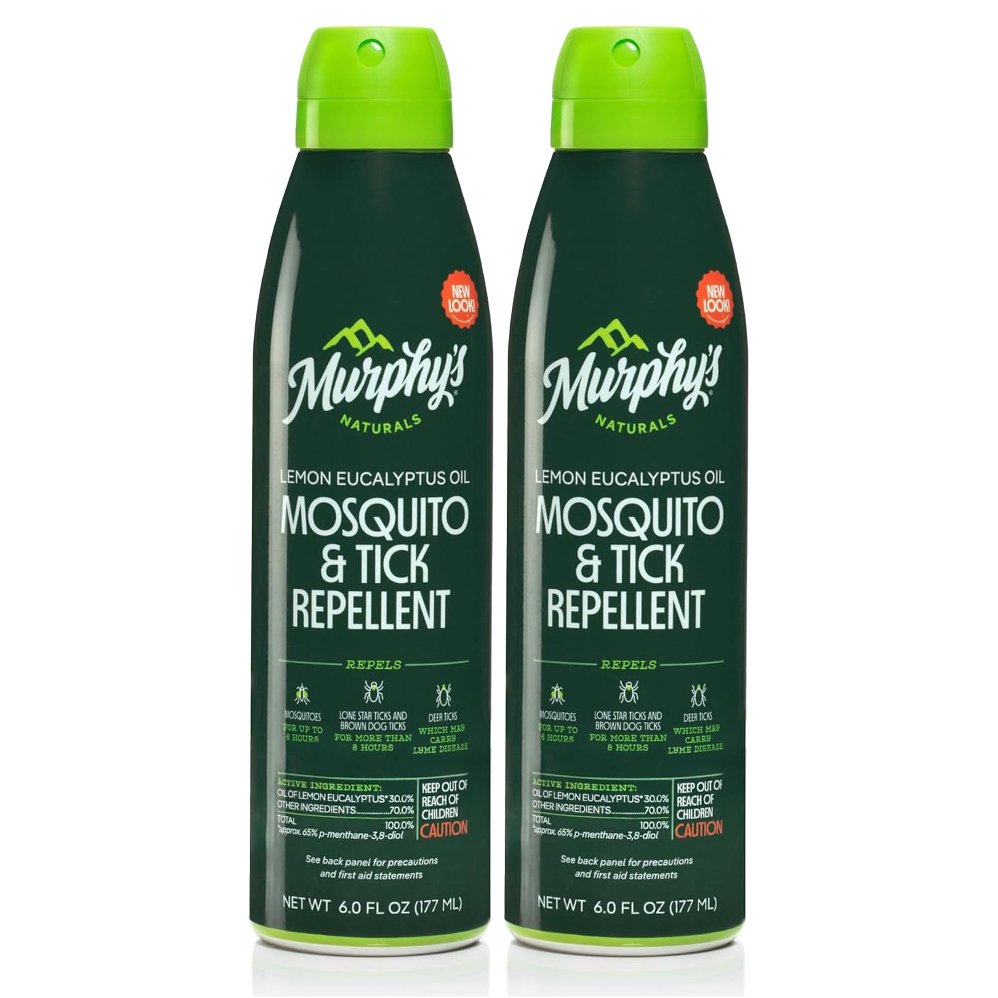 Murphy's Naturals Mosquito & Tick Spray bottle with lemon eucalyptus for outdoor protection.