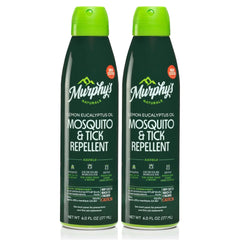 Murphy's Naturals Mosquito & Tick Spray bottle with lemon eucalyptus for outdoor protection.