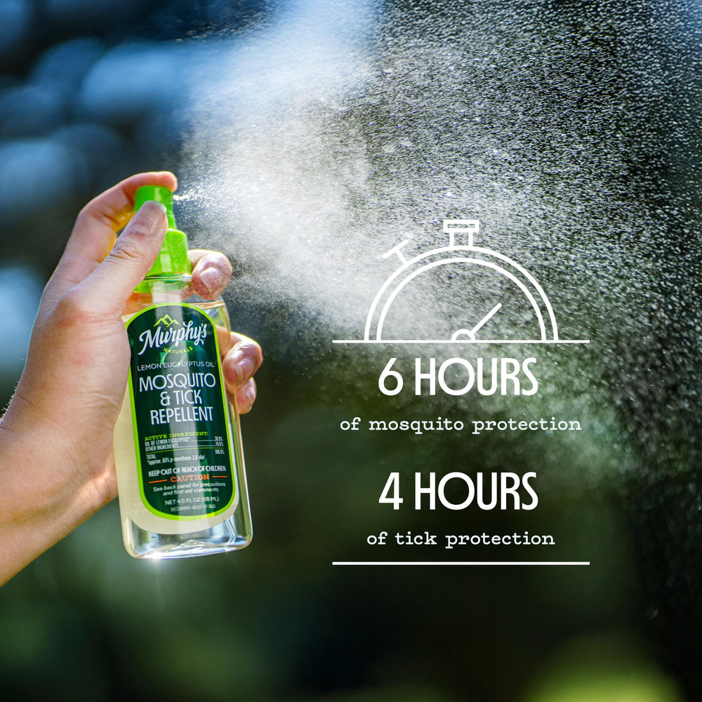 Murphy's Naturals on-skin-application demonstrates family-friendly use before outdoor activities.