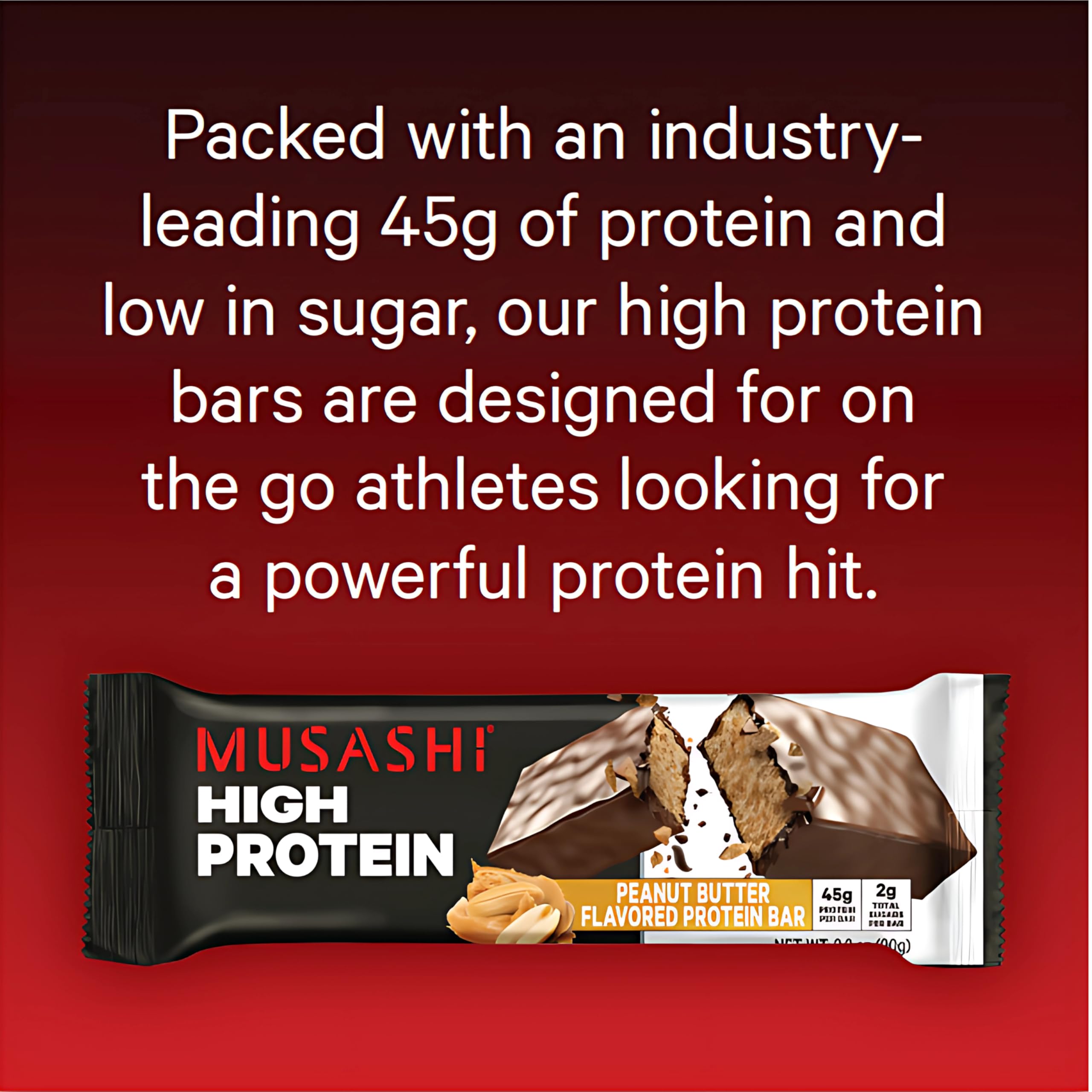 Musashi bar sliced to reveal rich peanut butter chocolate center