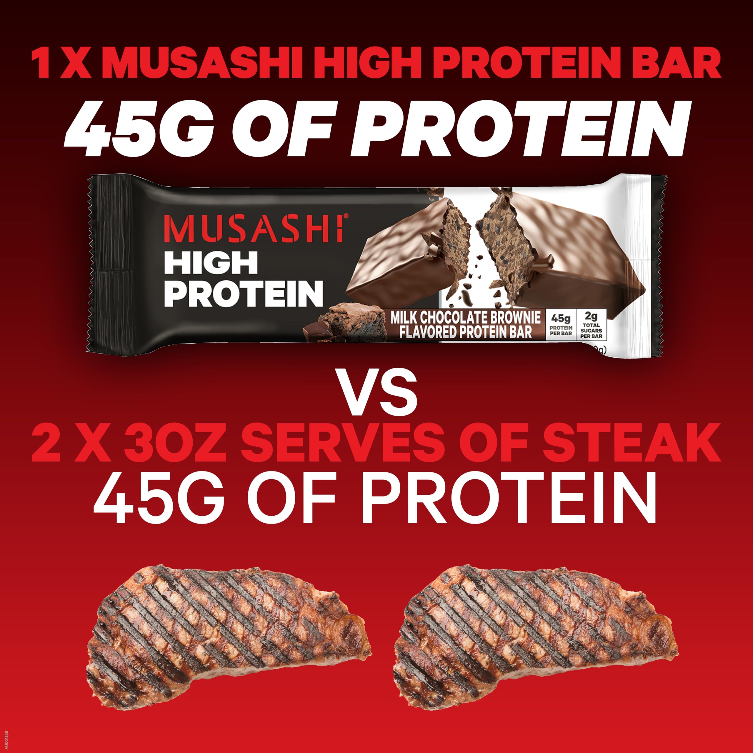 Athlete training scene with Musashi bar as a post-workout snack