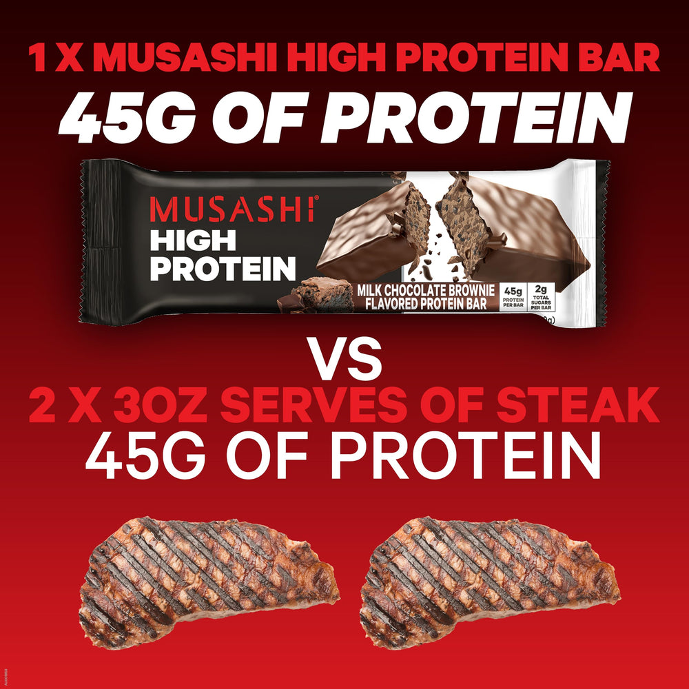 Athlete training scene with Musashi bar as a post-workout snack