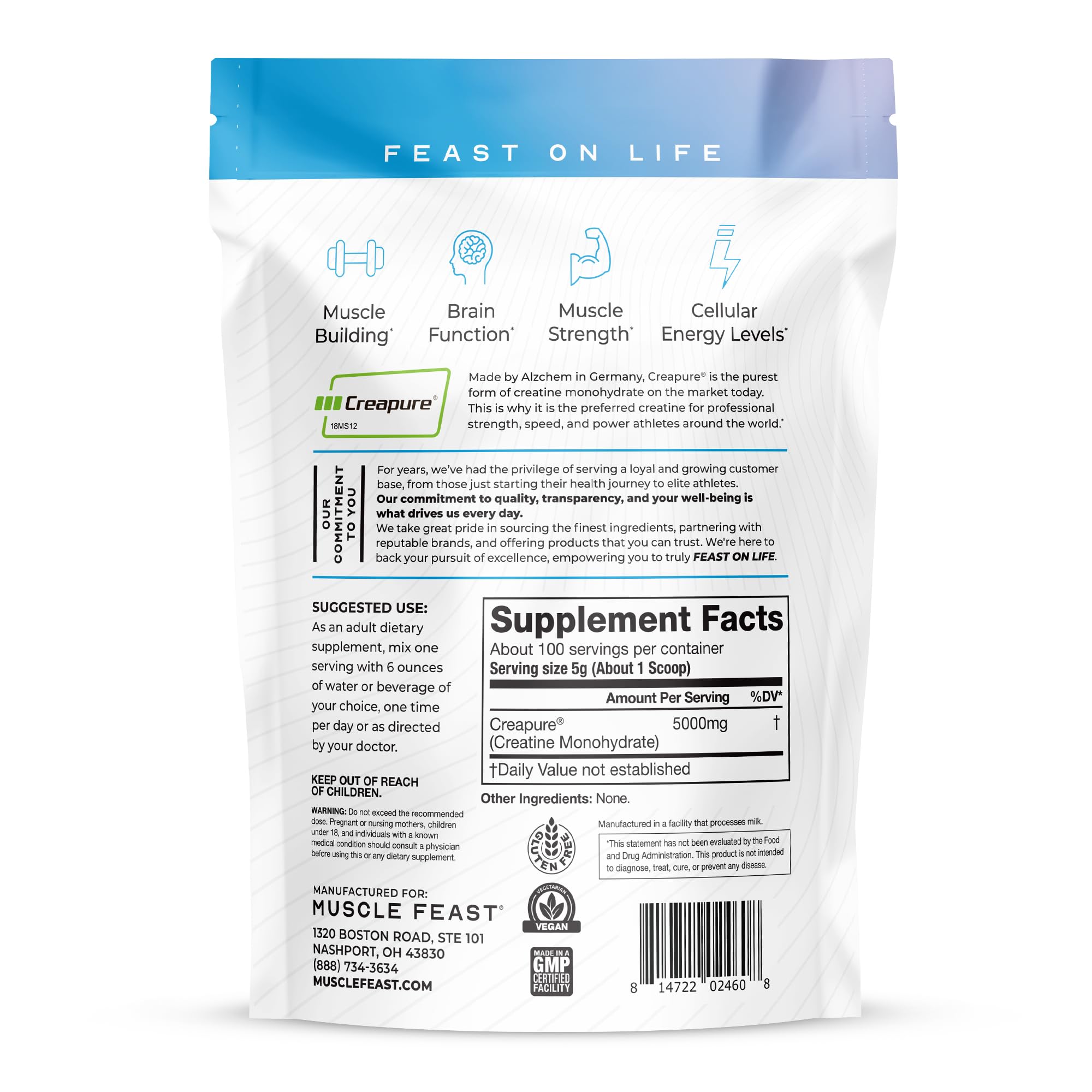Product benefits visual emphasizing recovery and performance