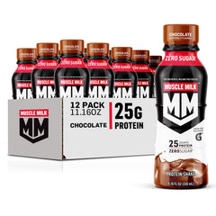 Muscle Milk Genuine bottle front showing 25g protein for post-workout fuel